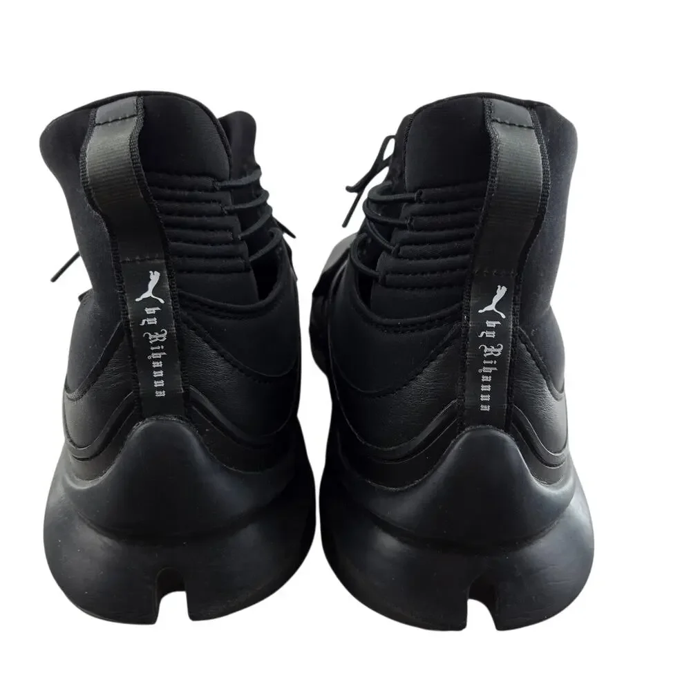 Puma x Fenty by Rihanna Hi Top Sneakers Black Womens 10 Athletic Athleisure Logo